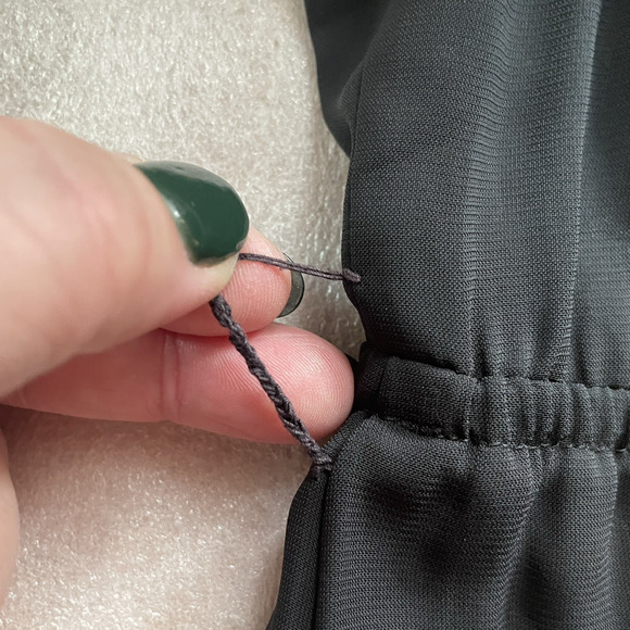 Vintage 70s Bonne Femme Paris Dress Junior 7 Black Ruffle Whimsigoth Sheer Fairy - Picture 9 of 11